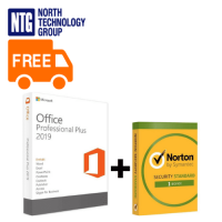 Microsoft Office 2019 Professional Plus 1 PC ESD 32/64 bit + Norton Security Standard antivīruss (Base) pamata licence 1 lietotājam 1 datoram 1 gadam (1 user/ 1 PC or MAC/ 1 Year) 