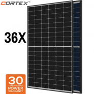 36x Cortex USA 430W Bifacial Solar Battery Panel OP430M54-NT3-BF Efficiency 22% 1722x1134x28mm, jaunākās tehnoloģijas monokristālisks saules bateriju panelis (cena par 1, min 36 gab)