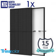 Trina Solar Vertex S Mono 390W 1754x1096x30mm, Efficiency 20.3%, Full Black, monokristālisks saules panelis