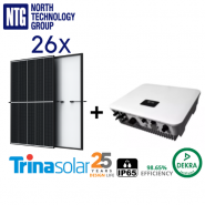 26x Trina Solar Vertex S TSM-DE09.08, 405W saules panelis 26gab. + IPS IPSPV33-ONGI-10KTSI 10KW 3-fāzu 3x400V, 14.5A, 98.65%, IP65 saules bateriju invertors (Sadales Tīkls sertificēts)