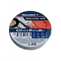 Electrical tape Specialist 0.13 x 19mm, 20m, white