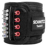 SCHMITZ Tools Magnetic Wristband 170x120x30mm, magnētiska rokas aproce rokassprādze profesionāls rīks instrumentu turēšanai, melns