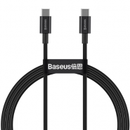 Baseus CATYS-B01 Type-C to Type-C 100W 5A 480 Mbps USB-C PD 2.0 QC 3.0 Superior Fast Charging Data Cable 1m, uzlādes datu kabelis 100cm