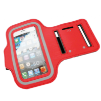 Armband universal phone case for sport, running 4", red