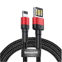 Baseus Cafule Cable (special edition) Double-sided Lightning to USB 2.0 male 5V 2.4A, red + black, CALKLF-G09, 1m