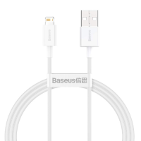 Baseus Superior Series Fast Charging Data Cable PD 20W Lightning to USB 2.0 male cable 2.4A, white, CALYS-A02, 1m