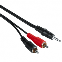 Hama 2x RCA plug to 3.5mm Stereo Plug kabelis 43343H, 5m