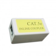 Cat5E tīkla (LAN/RJ45) kabeļa extension pagarinājuma adapteris, savienotājs, NCA-LC5E-001, balts