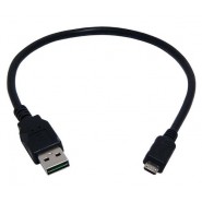 Brackton USB 2.0 - Micro USB kabelis 0.5m (melns)