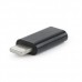 Gembird USB Type C Female - Apple Lightning Male adapteris (CF / 8pin M) (melns)