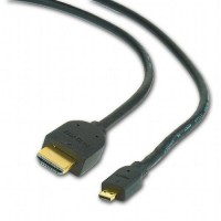 Gembird High speed HDMI - micro HDMI D-male CC-HDMID-10 cable 300cm, melns kabelis 3m