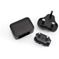 Plantronics 89035-01 mobile device charger with UK and EU adapters