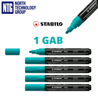 Stabilo Free Acrylic Marker T300 Bullet Tip 2-3mm, Permanent, Waterproof (Made in Germany) Teal Green, 1pcs