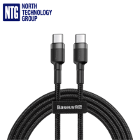 Baseus Cafule CATKLF-GG1, QC 3.0, PD2.0, 60W, 1M, Type-C to Type-C cable, black+grey