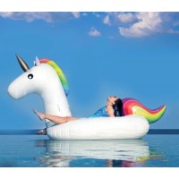 Inflatable mattress, XXL swim ring Unicorn, 280x120x130cm
