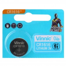 Vinnic CR1616 DL1616 ECR1616 3V 45mAh Lithium Battery, litija baterija 1 gab.