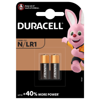 Duracell LR1 N LADY LR01 MN9100 KN E90 910A UM5 UM-5 AM5 4001 1.5V 825mAh 12x30.2mm Alkaline Battery, sārma baterija, ražots ES, 2 gab.