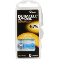 Duracell Activair 675 PR44 1.4V Hearing Aid Zinc-Air batteries, baterijas dzirdes aparātiem, ražots Vācijā, 6 gab. (Derīguma termiņš 2024-08)