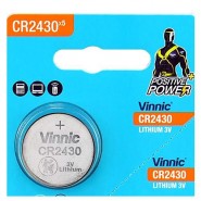 Vinnic CR2430 DL2430 K2430L 3V 290mAh Lithium Battery, litija baterija 1 gab.