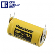 Panasonic Industrial BR-2/3A, 3V lithium battery with U-tags, 1 pcs., made in Japan